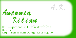 antonia kilian business card